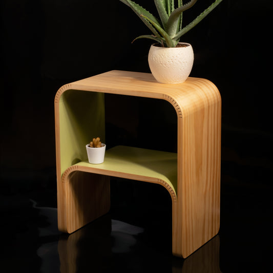 Colorful End Table | Small Side Table | Wooden Nightstand | Low Bedside Tables | Modern Furniture | Unique Side Tables | Wood End Table
