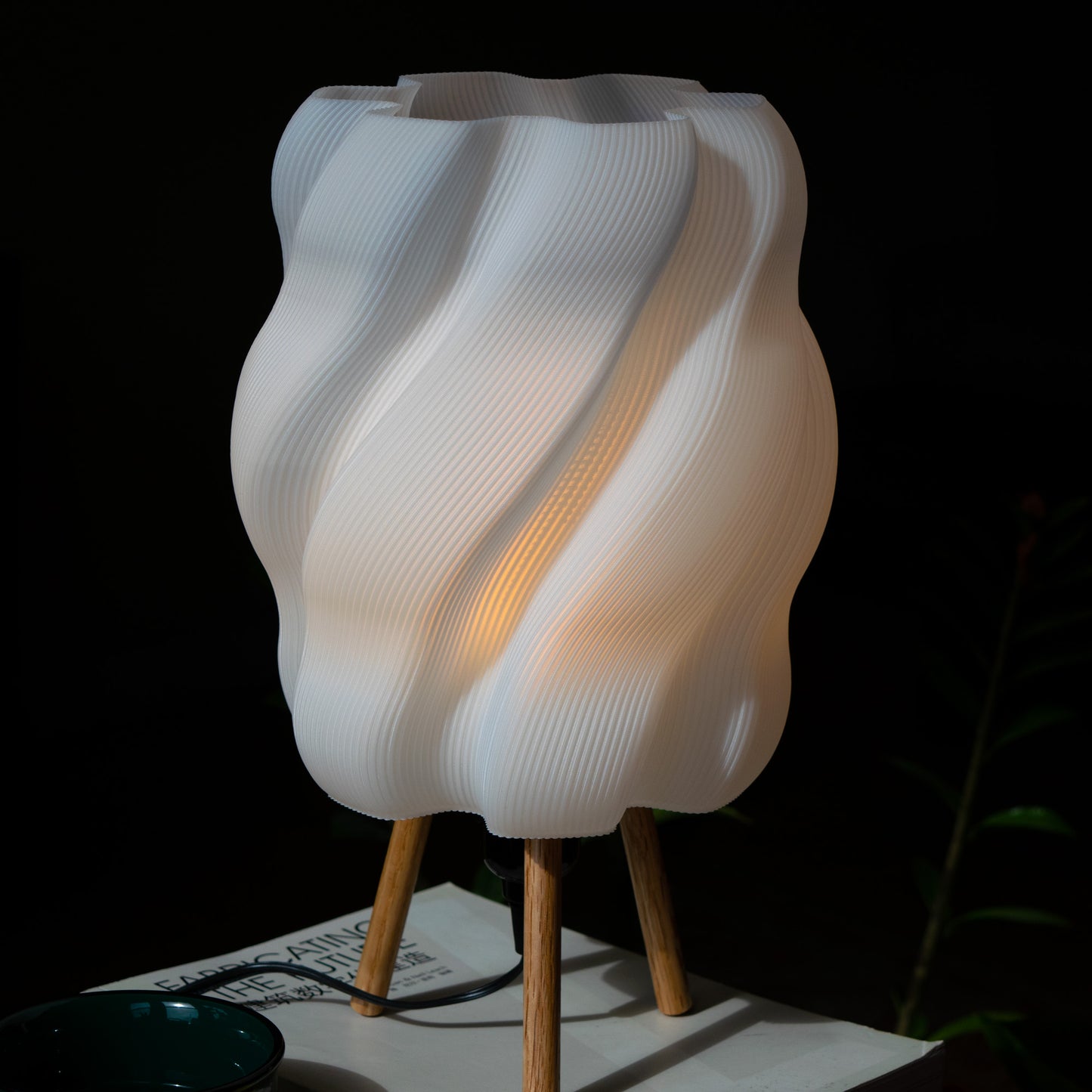 ZOAH Handmade Accent Lamp | Unique Table Lamp | Desk Lamp | Mid-Century Modern Mood Lamp | Retro Minimalist Bedside Lamp | Contemporary Lamp