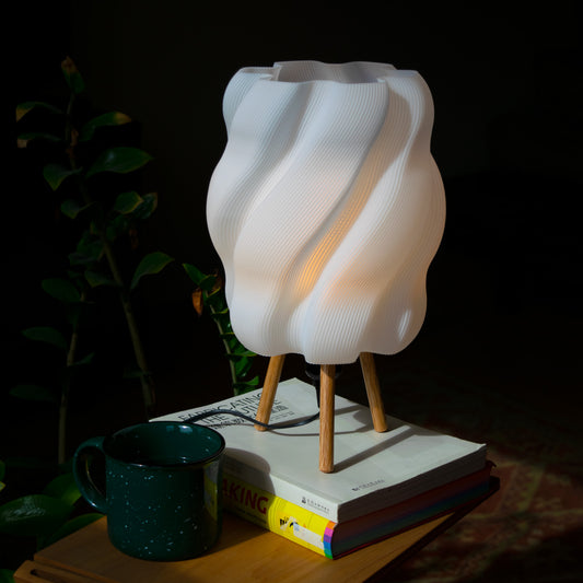 ZOAH Handmade Accent Lamp | Unique Table Lamp | Desk Lamp | Mid-Century Modern Mood Lamp | Retro Minimalist Bedside Lamp | Contemporary Lamp