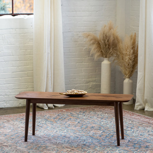 Mid-Century Modern Walnut Bench