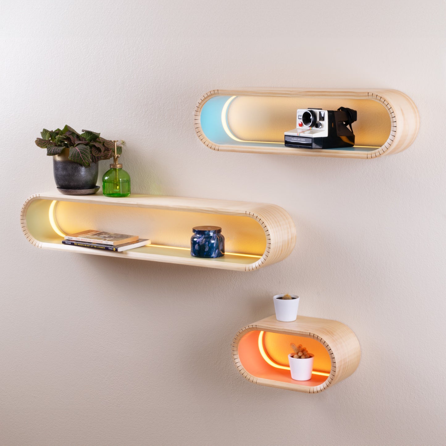 Illuminated Oval Shelf
