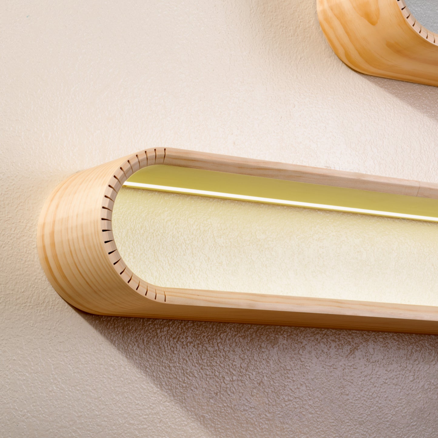 Illuminated Oval Shelf Sage Green Color