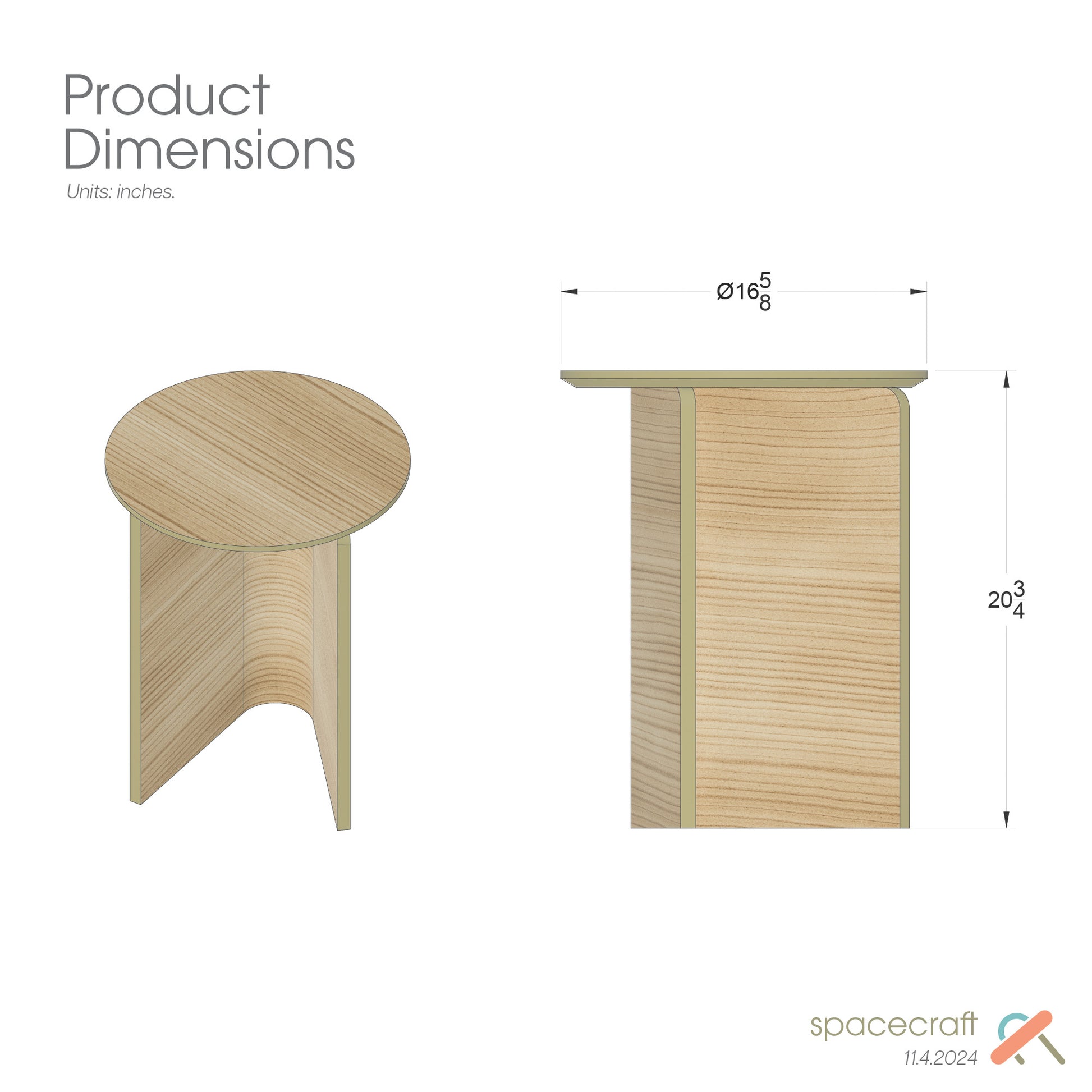 Round End Table Dimensions